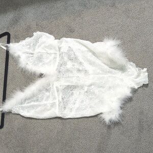 Zulily White Intimates Cheeky Teddy